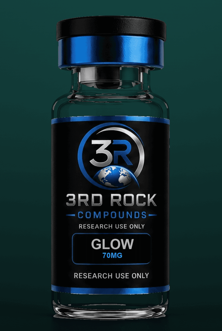 GLOW 70MG research vial