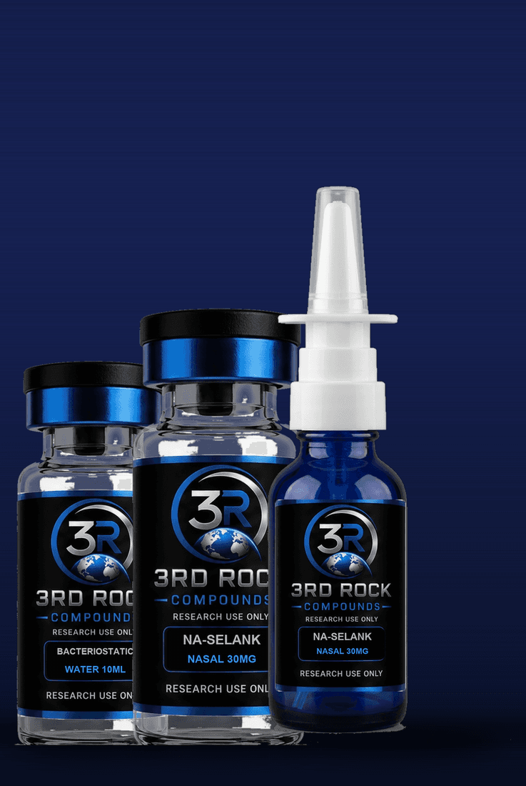 NA-SELANK NASAL 30MG: peptide vial, nasal spray bottle and bacteriostatic water, 3rd Rock Compounds